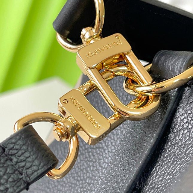 CRAFTY NEONOE 26 IN BLACK AND CREAM BICOLOR EMPREINTE CALFSKIN