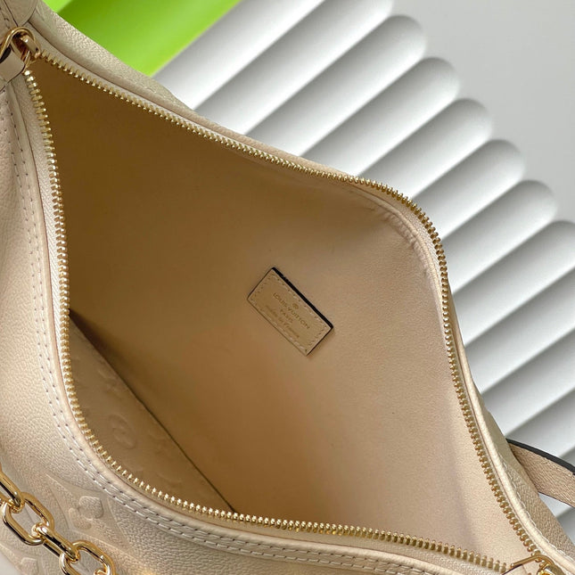 LOOP HOBO 38 CREMEMONOGRAM EMPREINTE LEATHER GOLD HARDWARE