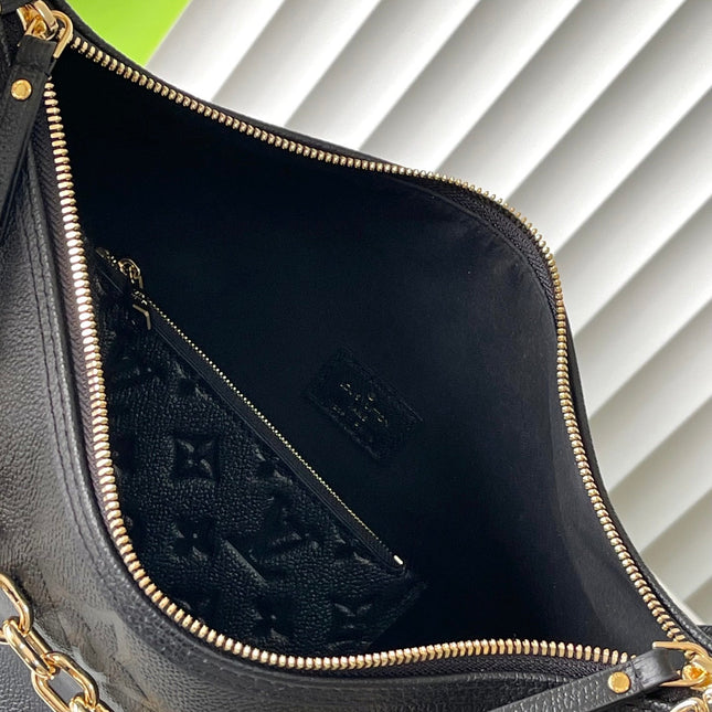 LOOP HOBO 38 BLACK MONOGRAM EMPREINTE LEATHER GOLD HARDWARE