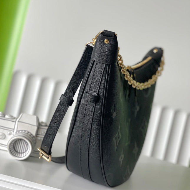 LOOP HOBO 38 BLACK MONOGRAM EMPREINTE LEATHER GOLD HARDWARE