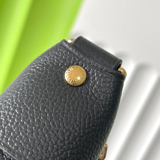 LOOP HOBO 38 BLACK MONOGRAM EMPREINTE LEATHER GOLD HARDWARE