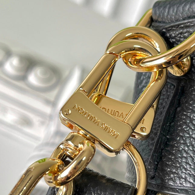 LOOP HOBO 38 BLACK MONOGRAM EMPREINTE LEATHER GOLD HARDWARE