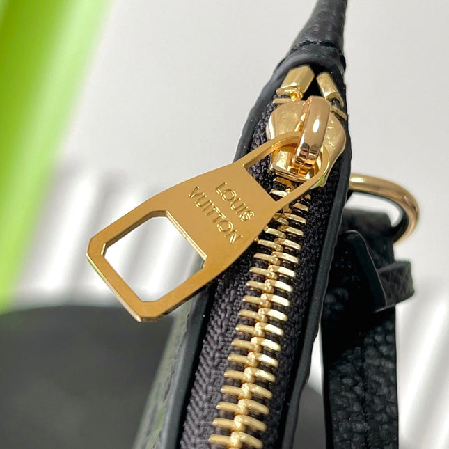 LOOP HOBO 38 BLACK MONOGRAM EMPREINTE LEATHER GOLD HARDWARE