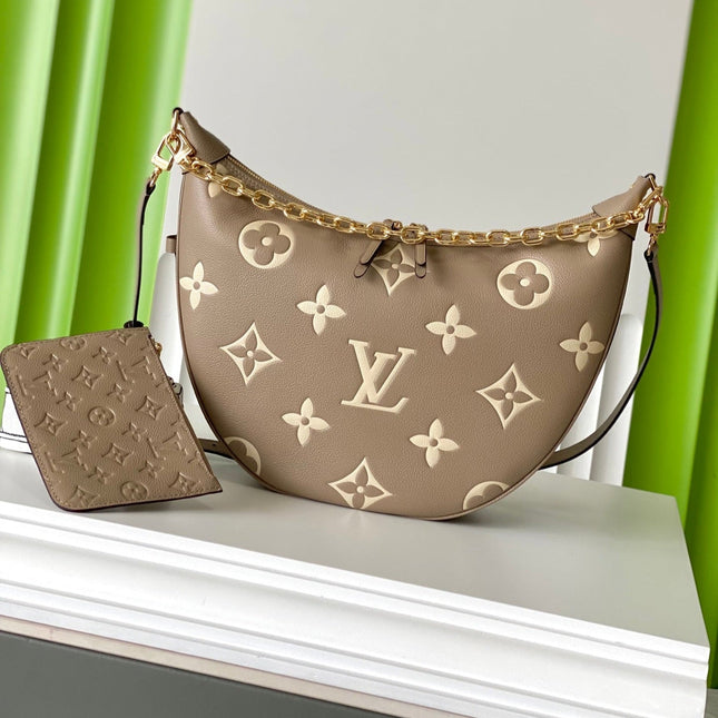 LOOP HOBO 38 BICOLOR MONOGRAM EMPREINTE LEATHER GOLD HARDWARE