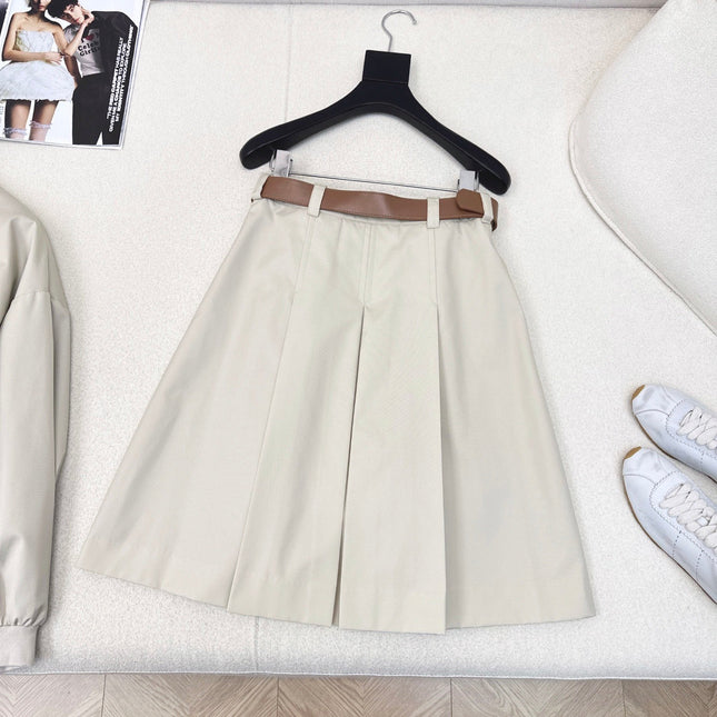 MIUMIU MIDI KHAKI SKIRT STYLE 73