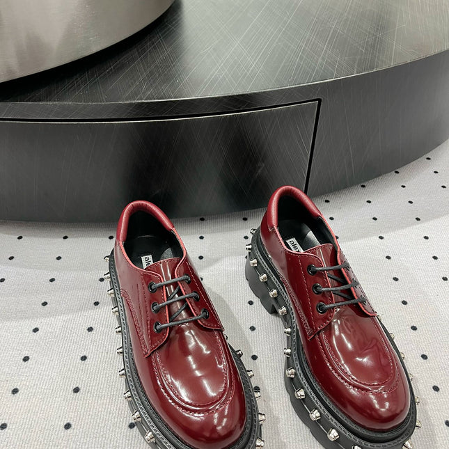 ATLAS DERBY 55 MM IN BURGUNDY RED CALFSKIN