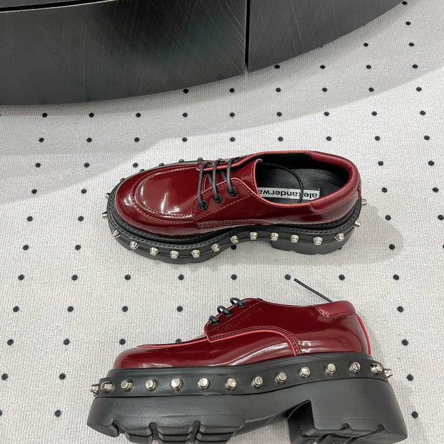 ATLAS DERBY 55 MM IN BURGUNDY RED CALFSKIN