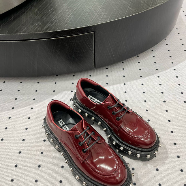 ATLAS DERBY 55 MM IN BURGUNDY RED CALFSKIN