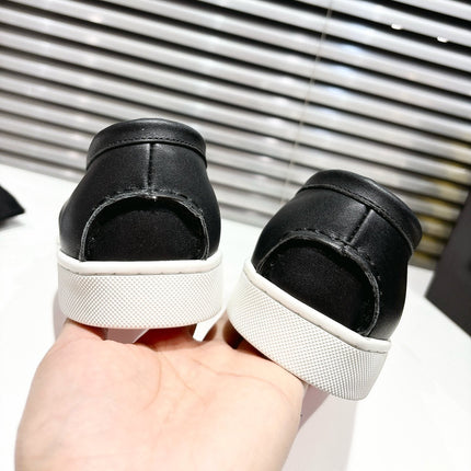 CHAMBELIBOAT REVERSED NUBUCK BOAT SHOES IN BLACK SHINY CALFSKIN
