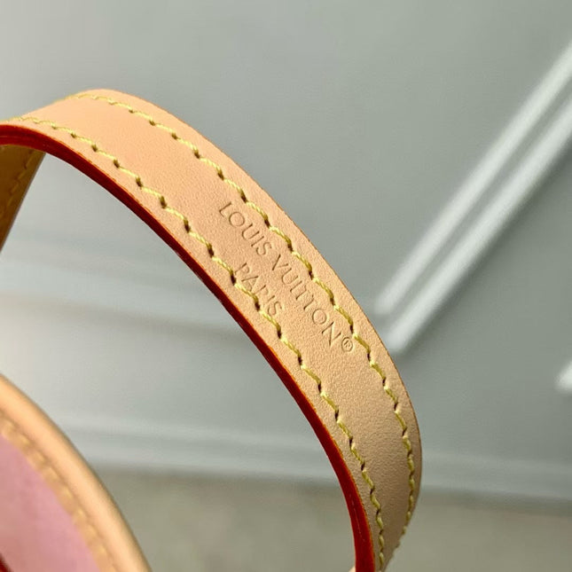 NANO BUCKET CHERRY BLOSSOM IN SAKURA BROWN MONOGRAM COATED CANVAS
