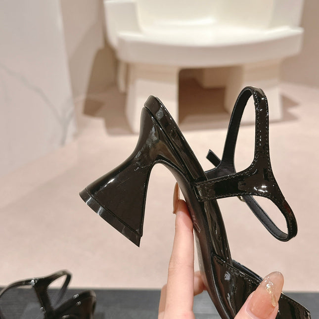 HIGH HEELS SANDAL IN BLACK LAMBSKIN