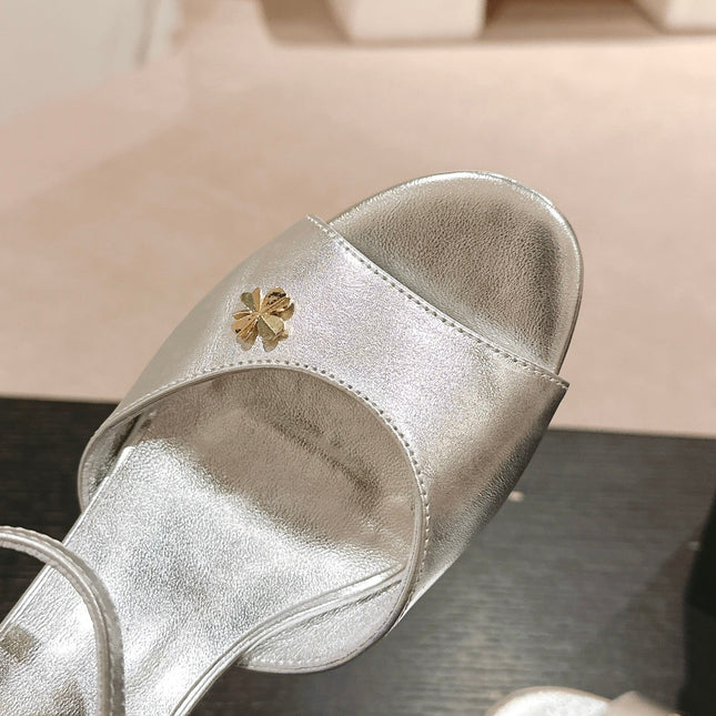 HIGH HEELS SANDAL IN SILVER LAMBSKIN