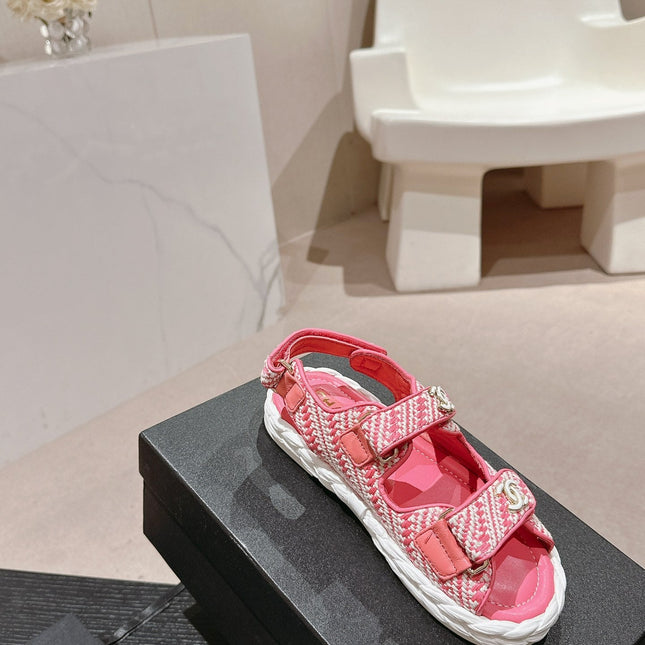 CC DAD SANDALS IN BLUSH PINK CALFSKIN