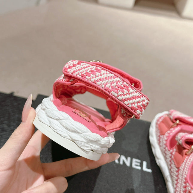 CC DAD SANDALS IN BLUSH PINK CALFSKIN