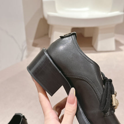 OXFORD SHOES BLACK SHEEPSKIN