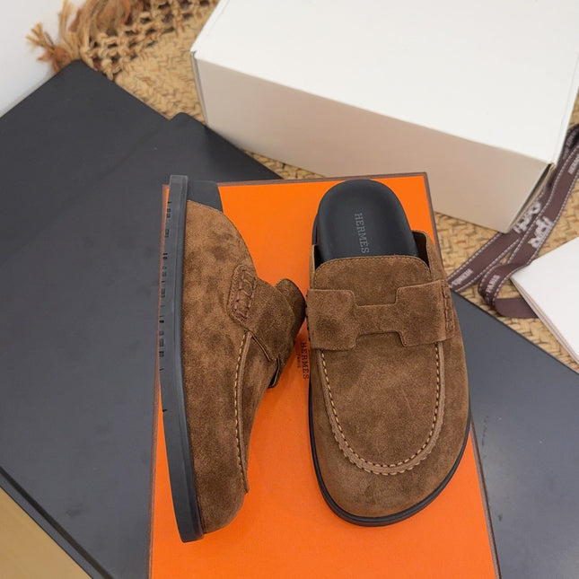 HM 25S MULE IN BROWN SUEDE