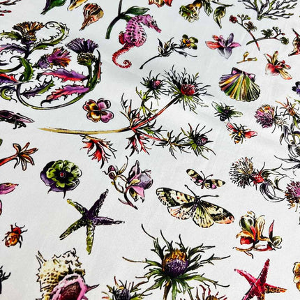 DIOR REVERSIBLE PRINTED SQUARE SCARF 90 CM IN WHITE SILK 7735868