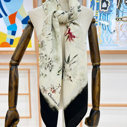 DIOR SCARF 140 CM IN WOOL MIX SILK FABRIC 708384
