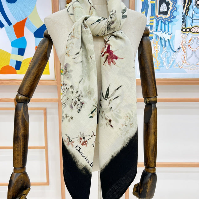 DIOR SCARF 140 CM IN WOOL MIX SILK FABRIC 708384