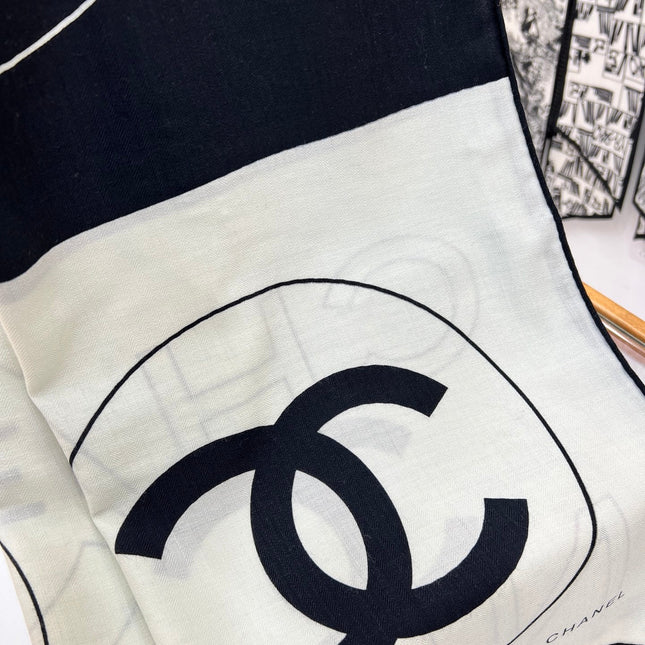 CHANEL 25S SCARF 135 IN CASHMERE SILK 708380