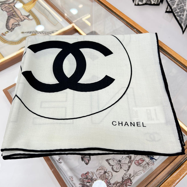 CHANEL 25S SCARF 135 IN CASHMERE SILK 708380