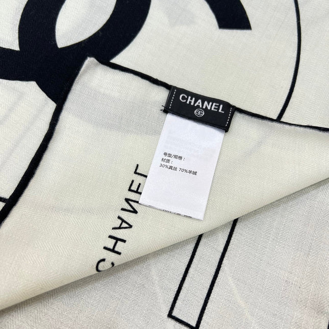 CHANEL 25S SCARF 135 IN CASHMERE SILK 708380