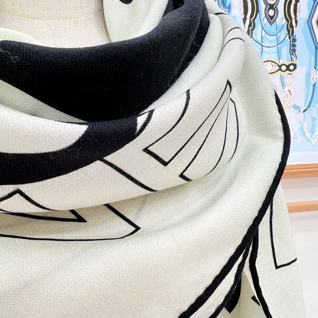 CHANEL 25S SCARF 135 IN CASHMERE SILK 708380