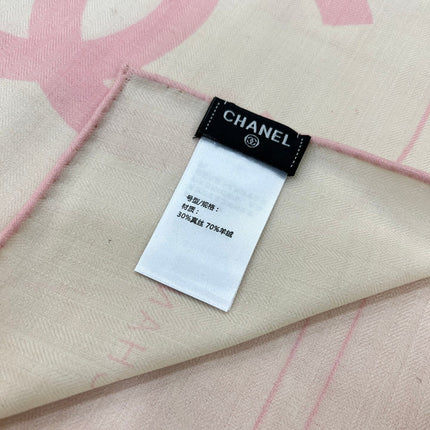CHANEL 25S SCARF 135 IN CASHMERE SILK 737234