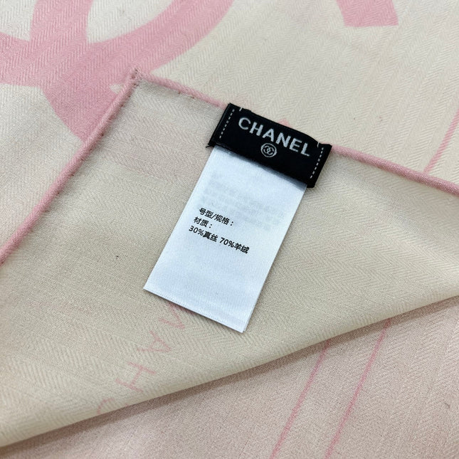 CHANEL 25S SCARF 135 IN CASHMERE SILK 737234
