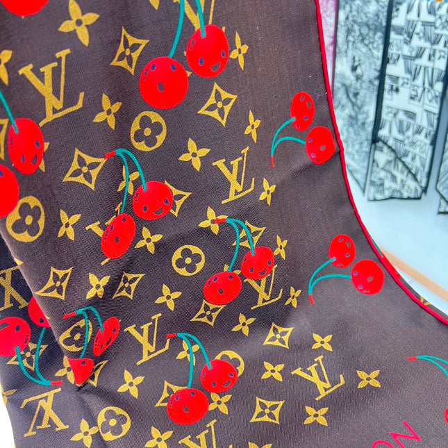 LV SCARF 135 CM IN WOOL MIX SILK 735873