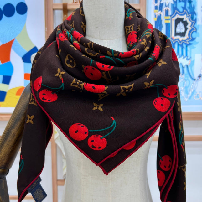 LV SCARF 135 CM IN WOOL MIX SILK 735873