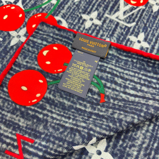 LV SCARF 135 CM IN WOOL MIX SILK 735872