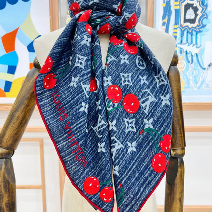 LV SCARF 135 CM IN WOOL MIX SILK 735872