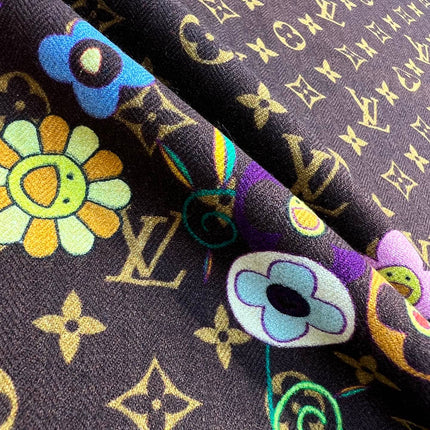 LV SCARF 135 CM IN WOOL MIX SILK 715457