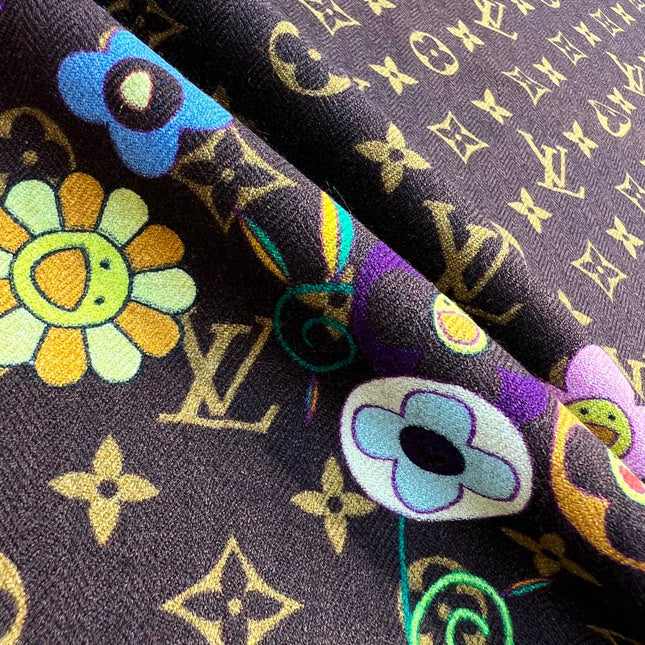 LV SCARF 135 CM IN WOOL MIX SILK 715457
