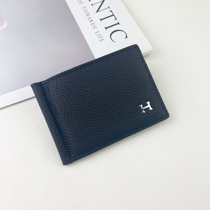 HM SILK’IN DOLLAR WALLET 11 BLACK GRAINED CALFSKIN