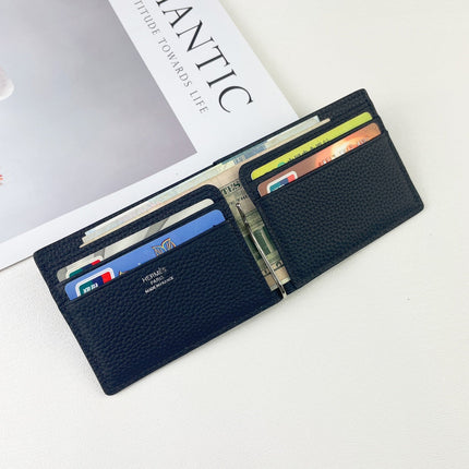 HM SILK’IN DOLLAR WALLET 11 BLACK GRAINED CALFSKIN