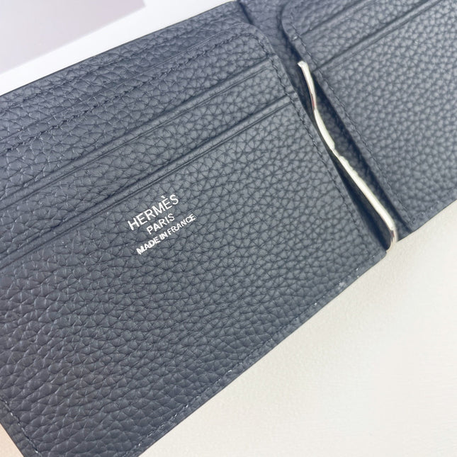 HM SILK’IN DOLLAR WALLET 11 BLACK GRAINED CALFSKIN