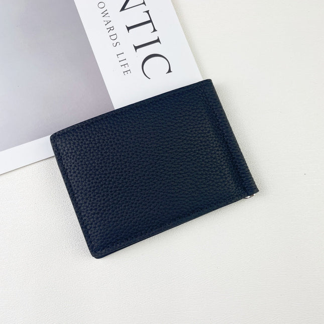 HM SILK’IN DOLLAR WALLET 11 BLACK GRAINED CALFSKIN
