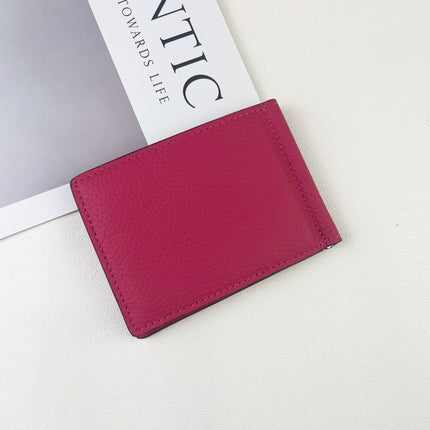 HM SILK’IN DOLLAR WALLET 11 RED PINK GRAINED CALFSKIN
