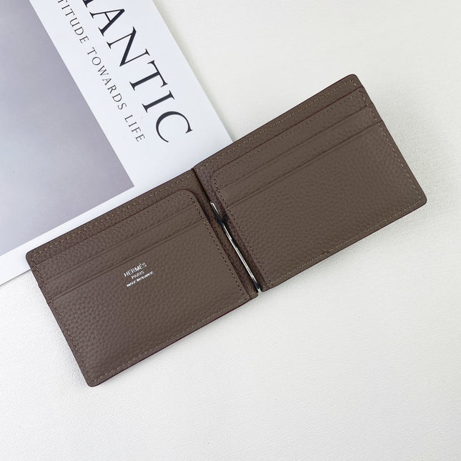 HM SILK’IN DOLLAR WALLET 11 BROWN GRAINED CALFSKIN