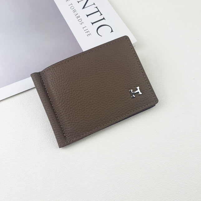 HM SILK’IN DOLLAR WALLET 11 BROWN GRAINED CALFSKIN