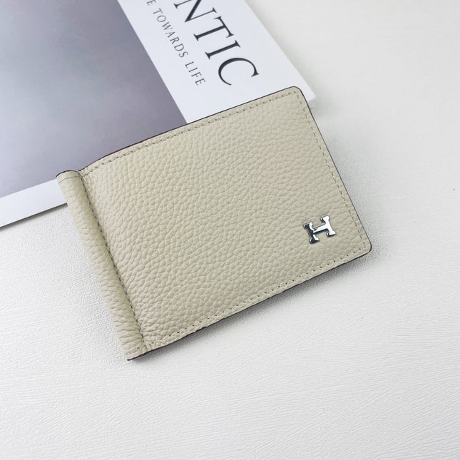 HM SILK’IN DOLLAR WALLET 11 WHITE GRAINED CALFSKIN
