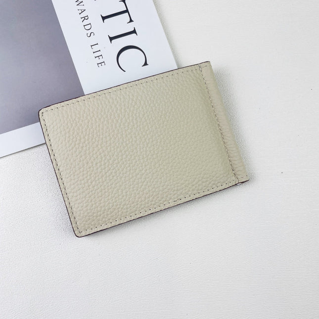 HM SILK’IN DOLLAR WALLET 11 WHITE GRAINED CALFSKIN
