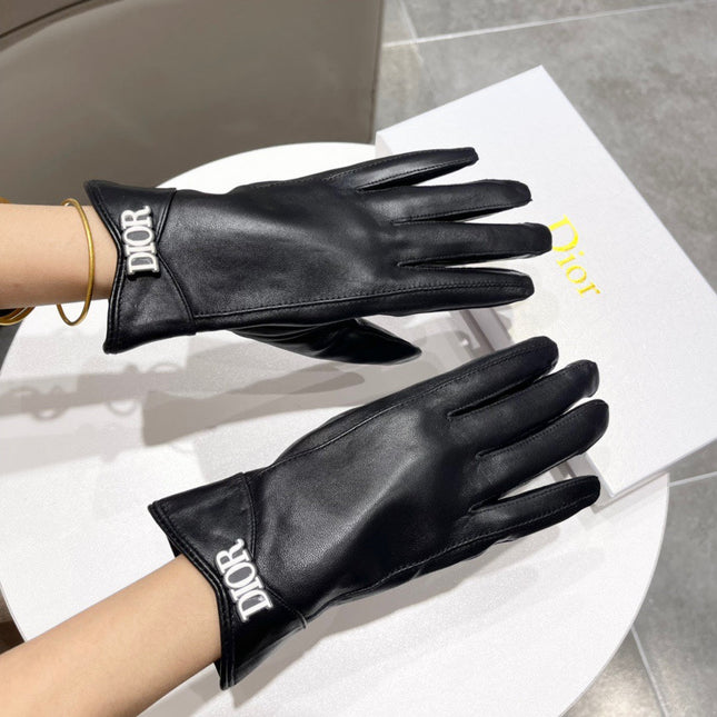 TOUCHSCREEN GLOVES IN BLACK LAMBSKIN AND FLEECE LINING 218806