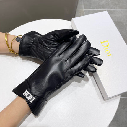 TOUCHSCREEN GLOVES IN BLACK LAMBSKIN AND FLEECE LINING 218806