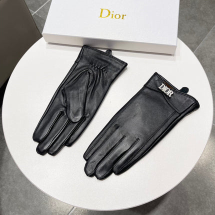 TOUCHSCREEN GLOVES IN BLACK LAMBSKIN AND FLEECE LINING 218806