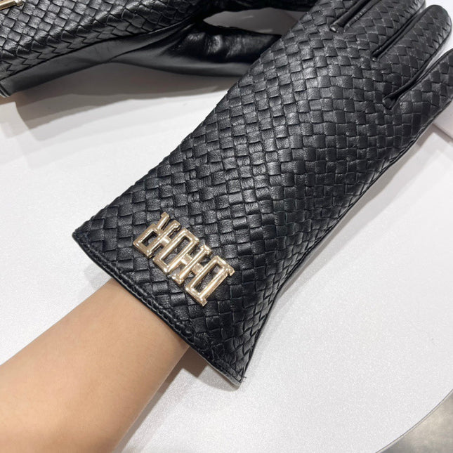 TOUCHSCREEN GLOVES IN BLACK LAMBSKIN 119030