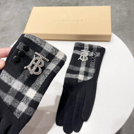 GLOVES IN BLACK MIX COLORFUL WOOL 122880