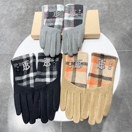 GLOVES IN BLACK MIX COLORFUL WOOL 122880